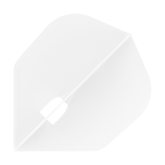 Letky ve tvaru L-Style Champagne L3PRO Das Bild zeigt ein Produkt mit dem Namen 'L-Style Champagne L3PRO Shape Flights White 1'. Es handelt sich vermutlich um einen weißen Dart-Flug in spezieller Form.