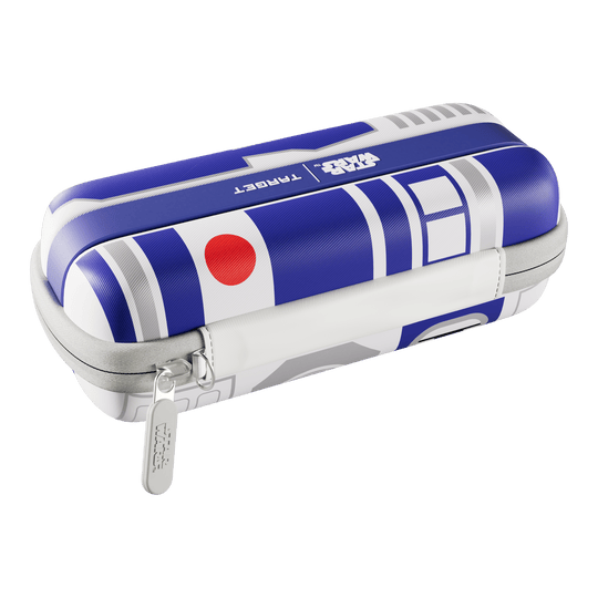 Pouzdro na šipky Target Star Wars Boa – R2D2 Auf dem Bild befindet sich das Target Star Wars Boa Dartcase - R2D2. Das Dartcase wurde inspiriert von R2D2 aus Star Wars.