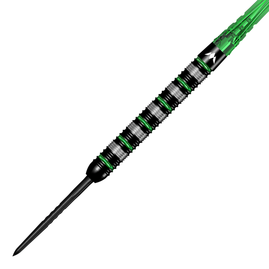Ocelové šipky Mission Moldavit - 23g Mission Moldavite Steeldarts - 23g ist auf diesem Bild zu sehen. Hier werden Steeldarts mit einem Gewicht von 23g dargestellt.