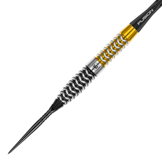 Stříkací body Winmau Exion Torpedo Steeldarts Abgebildet ist ein Winmau Exion Torpedo Switch Point Steeldart. Zu sehen ist der Dartpfeil aus einer anderen Perspektive.