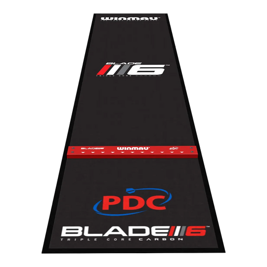 Podložka na šipky Winmau Pro Zone Precision Blade 6 Soft Das Bild zeigt die Winmau Pro Zone Precision Blade 6 Soft Dartmatte. Diese Dartmatte bietet einen optimalen Schutz für den Boden beim Dartspielen.