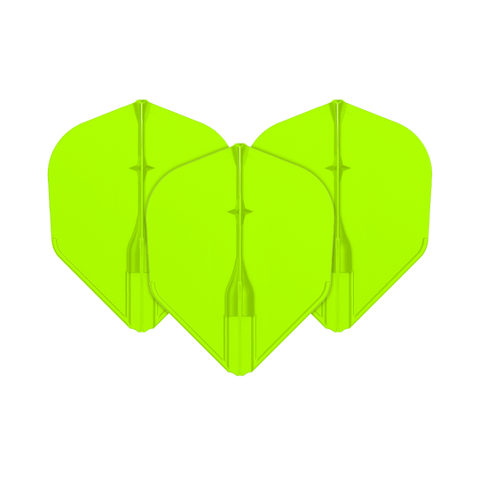 Lety L-L-Style3EZ Ein Set Dart-Flights mit matter Oberfläche wird gezeigt. Die Gesamtstruktur der Flügel ist gut sichtbar.