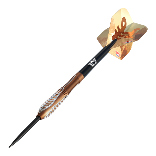 Zu sehen sind Bulls NL Bronzo Nova Steeldarts - 24g. Das Produkt liegt in Nahaufnahme vor.