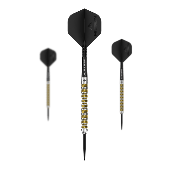 Mise Kinsuji Steeldarts Mission Kinsuji Steeldarts sind hochwertige Steeldarts. Dieses Bild zeigt das Produkt in Originalausführung.