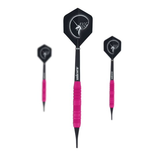 Unicorn Core Plus Rubberised Pink Softdarts - 19g