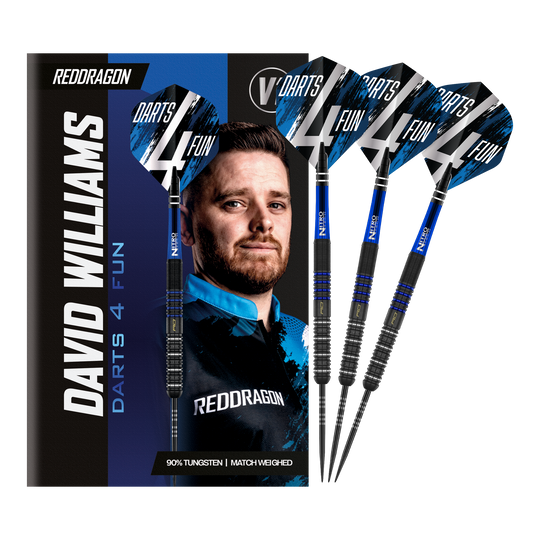 Ocelové šipky Red Dragon David Williams V1 - 23g Red Dragon David Williams V1 Steeldarts - 23g wird auf dem Bild dargestellt. Diese Steeldarts sind speziell für Präzision und Leistung entworfen.