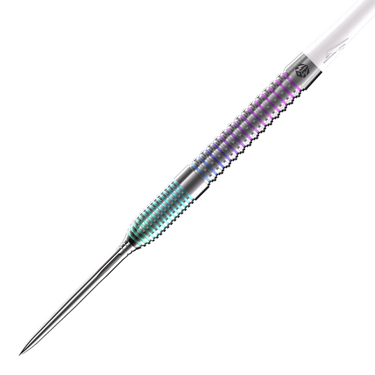 Das Bild zeigt die Caliburn Big Cats Ozelot Steeldarts mit 23 Gramm. Diese Steeldarts sind für präzises Dartspiel entwickelt.