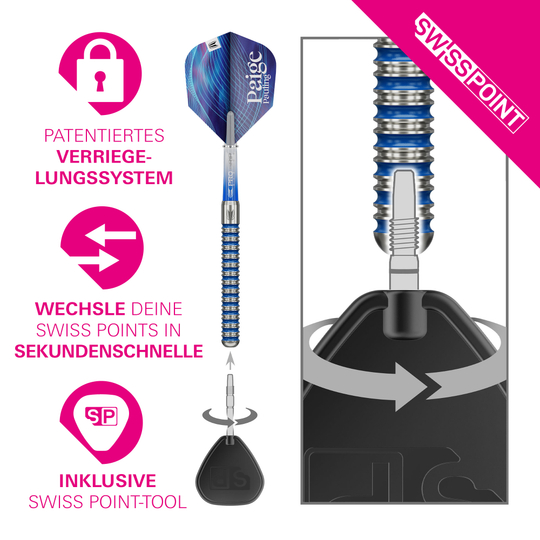 Šipky Target Paige Pauling GEN1 Swiss Points Steeldarts - 22g