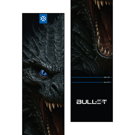 Podložka na šipky Bullet Hydra Bullet Hydra Dartmatte ist klar abgebildet. Sie schützt den Boden beim Dartspiel.