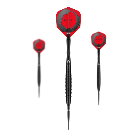Ocelové šipky Shot ZEN Missile Turbo Point - 23g Das Bild zeigt die Shot ZEN Missile Turbo Point Steeldarts in der 23g-Ausführung. Es handelt sich um hochwertige Steeldarts für den professionellen Gebrauch.