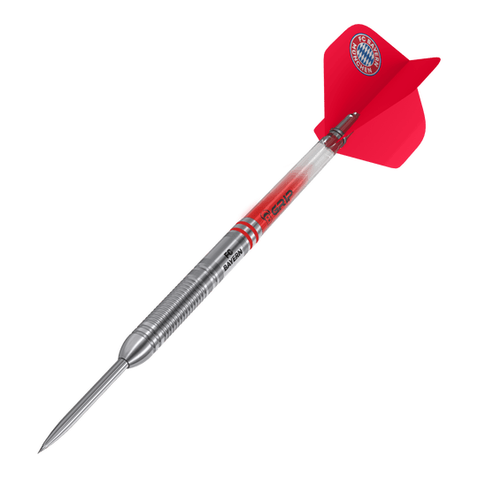 Bulls FC Bayern Mnichov Tungsten Steel Šipky Abgebildet sind die Bulls FC Bayern München Tungsten Steeldarts. Die Darts sind besonders für Fans des FC Bayern gestaltet.