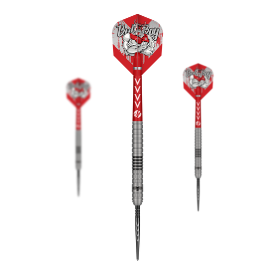 Ocelové šipky Shot Michael Smith Series 2 Turbo Point Das Bild zeigt ein Set der Shot Michael Smith Series 2 Turbo Point Steeldarts. Das Set ist geeignet für alle Dartspieler.