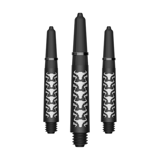 Karbonové šachty Bulls NL Capo - bílé Zu sehen ist ein Set von weißen kurzen Carbon Shafts für Darts. Die Schäfte haben eine Länge von ca. 34 mm und sind aus Kohlefaser.