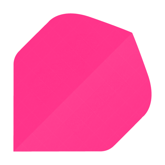 Das Bild zeigt einen Dartflight aus Nylon-Stoff in leuchtendem Neonpink. Die Oberfläche wirkt leicht strukturiert und robust.