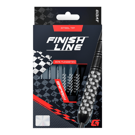 Ocelové šipky GOAT Finish Line Gezeigt werden GOAT Finish Line Tungsten Steeldarts. Die Darts bieten präzise Kontrolle und eine gute Balance.