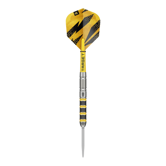 Ocelové šipky Target Buzz 01 Swiss Points Das Bild zeigt Target Buzz 01 Swiss Points Steeldarts. Es handelt sich um hochwertige Steeldarts für Präzisionswürfe.
