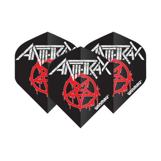 Winmau Rockstar Legends Anthrax Logo Standard Flights