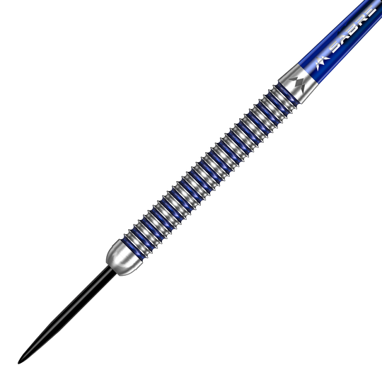 Ocelové šipky Mission ION Blue Silver Mission ION Blue Silver Steeldarts werden hier abgebildet. Die Darts haben ein blau-silbernes Design.