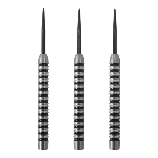 McDart Black Ring 2 ocelové hlavice na šipky - 22g Abgebildet sind McDart Black Ring 2 Steeldart-Barrels mit einem Gewicht von 22g. Das Produkt ist speziell für Steeldart entwickelt.