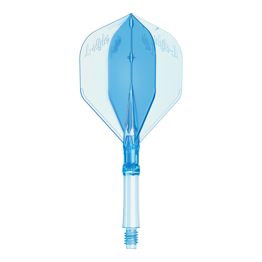 Letky L-Style L-Sytem – Clear Blue Abgebildet sind L-Style L-System Flights in klarer blauer Farbe, Größe Medium. Diese Flights dienen als Ersatzteile für Dartpfeile.
