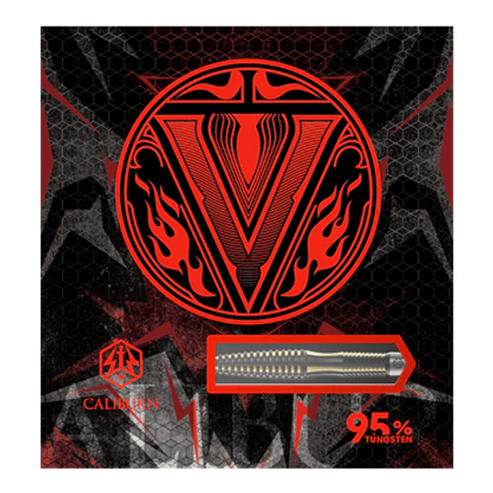 Abgebildet sind die Caliburn V-Series V1 Steeldarts. Diese Darts eignen sich hervorragend für den Präzisionssport.