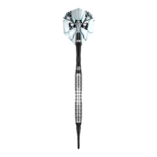 Abgebildet ist ein Shot AI Scorpula Softdart mit 20g Gewicht. Das Produkt ist schlank und speziell für präzises Werfen entwickelt.