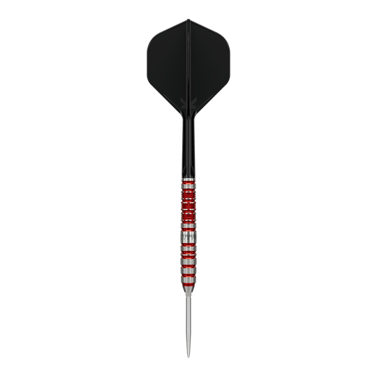 Ocelové šipky Target Japan Black Marque Spinel Swiss Point - 23g Das Bild zeigt die Target Japan Black Marque Spinel Swiss Point Steeldarts mit einem Gewicht von 23g. Das Produkt ist ein hochwertiger Dartpfeil für anspruchsvolle Spieler.