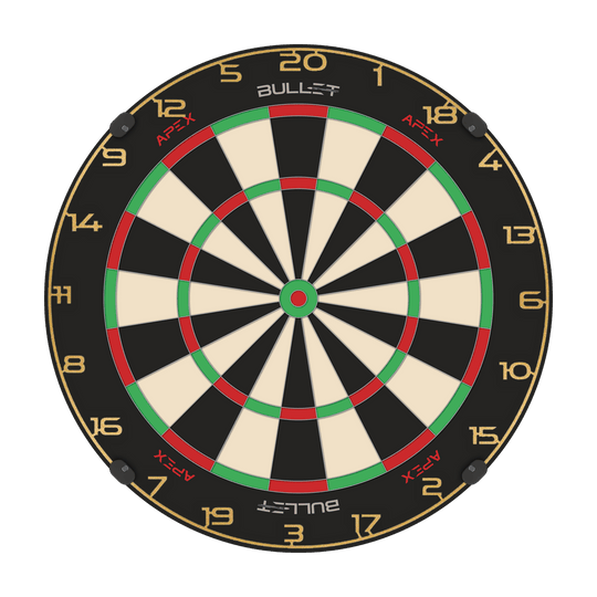 Kroužek s číslem na terč Bullet Abgebildet ist ein goldener Zahlenring für ein Dartboard. Es wird das Produkt 'BT1000160 Bullet Dartboard Zahlenring Gold 2' dargestellt.