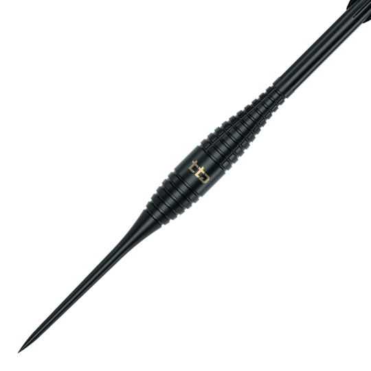 Gezeigt wird das Produkt Caliburn TTD Complete Titanium T2 Black Steeldarts - 6g. Diese Steeldarts zeichnen sich durch ihr Titan-Material aus.