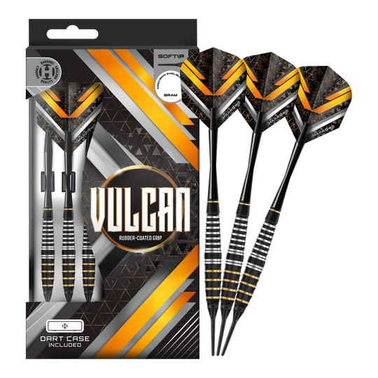 Harrows Vulcan Softdarts Dieses Bild stellt die Harrows Vulcan Softdarts vollständig dar. Sie bieten sowohl Anfängern als auch Profis optimale Spieleigenschaften.