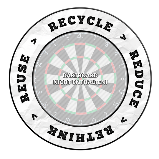 McDart Recyklace Snížení Přehodnocení Znovupoužití Obložení terče Ein weiterer Dartboard-Surround Ring ist abgebildet. Das Motiv zeigt klassische Zahlenanordnung.