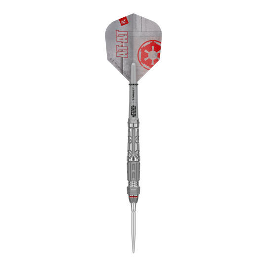 Ocelové šipky Target Star Wars AT-AT Swiss Point Hier sehen Sie die Target Star Wars AT-AT Swiss Point Steeldarts. Die Abbildung stellt das Design und die Form der Dartpfeile dar.