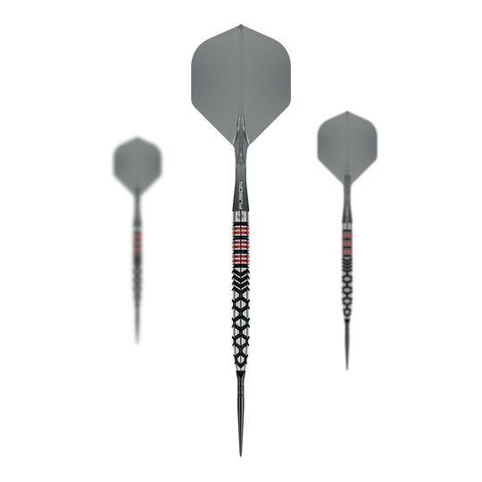 Šipky Winmau Fornax Tapered Switch Point ocelové Zu sehen ist ein Set der Winmau Fornax Tapered Switch Point Steeldarts. Das Set enthält mehrere Darts in gleichem Design.