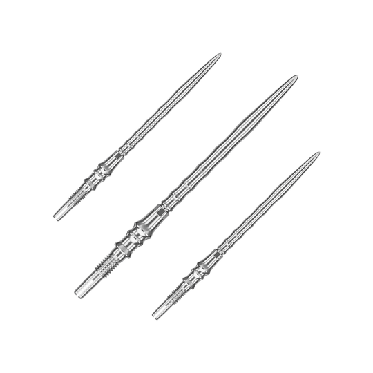Špičky na šipky Target Japan Premium Swiss Point - stříbrné Dieses Bild zeigt ein Set silberner SwissPoint-Dartspitzen mit 40 mm Länge. Die Dartspitzen sind aus der Target Japan Premium Linie.