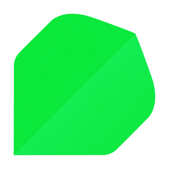 Nylonové tkaninové letky N5 - Standardní - Neonovo zelené Das Bild zeigt einen Dartflight aus Nylonstoff in der Farbe Neongrün. Die Oberfläche hat eine feine, strukturierte Textur.