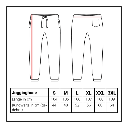Tepláky Lion Collection Abgebildet ist die Größentabelle für die Löwen Kollektion Jogger. Die Tabelle hilft bei der Auswahl der passenden Größe.
