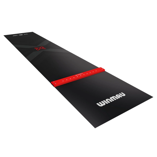 Podložka na šipky Winmau Blade X z PVC Die Abbildung zeigt die Winmau Blade X PVC Dartmatte. Die Matte ist ein Zubehör für Dartspieler und schützt den Boden beim Spielen.