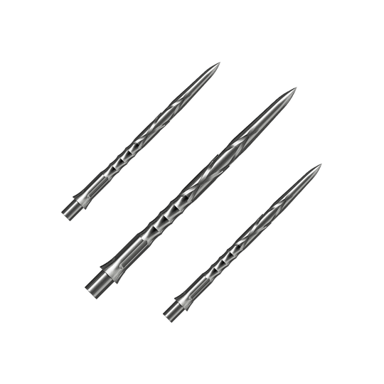 Ocelové hroty na šipky Caliburn System - HAN G2 - Stříbrné Das Bild zeigt Steeldartspitzen des Caliburn Evo Systems in Silber, 36mm. Die Spitzen sind für Steeldarts geeignet.