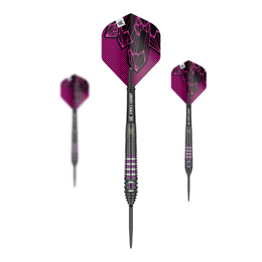 Šipky Target Lorraine Winstanley GEN2 Swiss Point ocelové - 24g Zu sehen ist das Set der Target Lorraine Winstanley GEN2 Swiss Point Steeldarts - 24g. Es besteht aus mehreren Steeldarts für Dartspieler.