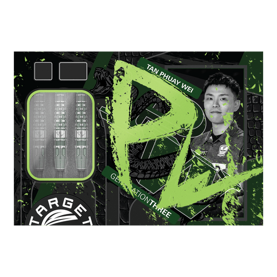 Měkké šipky Target Japan Prime Series PW GEN 3 - 19g Zu sehen ist der Target Japan Prime Series PW GEN 3 Softdart mit 19g Gewicht. Das Bild illustriert das Aussehen und die Ausstattung dieses Dartpfeils.