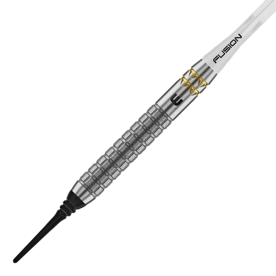 Winmau Gian Van Veen W-MAX měkké šipky - 18g Winmau Gian Van Veen W-MAX Softdarts - 18g sind auf dem Bild abgebildet. Die Darts sind in einer Seitenansicht zu sehen.