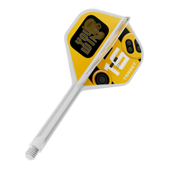 Target K-Flex Vyhrajete standardní lety č. 2 Das Bild zeigt einen Dart-Flug in Standardform, vermutlich das K-Flex YouWin No2 mit einer Länge von 33mm. Er wird meist als Ersatzteil für Darts verwendet.