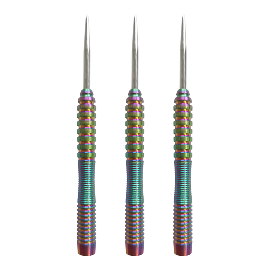Ocelové hlavice na šipky McDart Rainbow 3 - 22g Hier ist das Produkt McDart Rainbow 3 Steeldart-Barrels - 22g abgebildet. Das Set enthält Steeldart-Barrels im bunten Look.