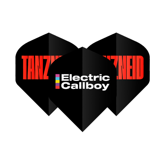 Elektrický Callboy Tanzneid Flight Pack - 10 sad Das Bild zeigt das Produkt Electric Callboy Tanzneid Flight Pack - 10 Sets. Es handelt sich um ein Set Flight Packs, vermutlich in der Farbe Schwarz.