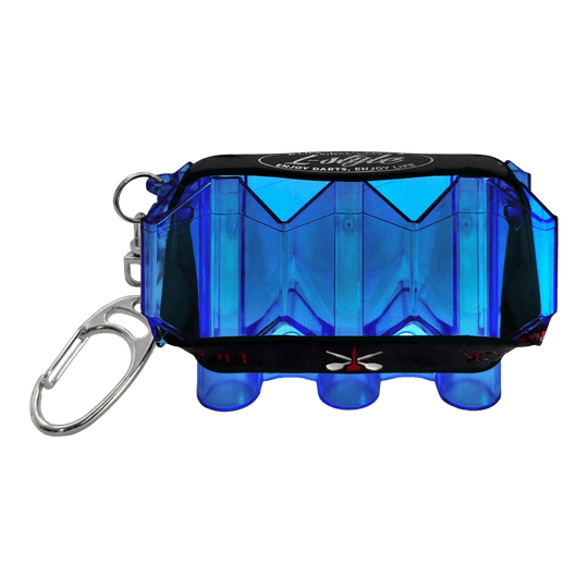 Kufr Krystal Flight Case ve stylu L SP Auf dem Bild ist ein Produkt mit dem Dateinamen LSF3106_LStyle_Krystal_Flight-Case_SP_Blau_1 abgebildet. Wahrscheinlich handelt es sich um ein blaues Flight-Case für Dartflights.
