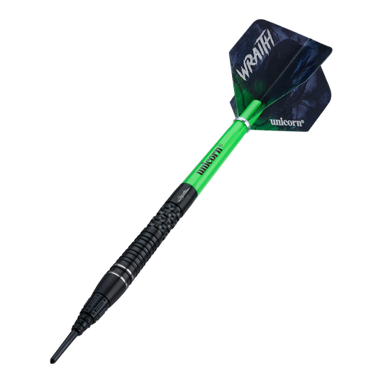 Šipky Unicorn Wraith Gary Anderson Phase 6 Soft - 20g Hier werden die Unicorn Wraith Gary Anderson Phase 6 Softdarts - 20g präsentiert. Die Darts sind deutlich sichtbar.