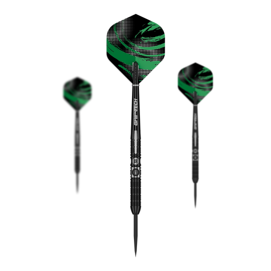 Šipky GOAT 8-Ball ocelové Dieses Foto zeigt ein Set der GOAT 8Ball Steeldarts. Es sind mehrere Dartpfeile als Set abgebildet.