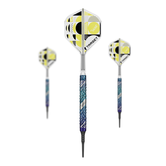 Šipky Target Luke Littler Edge Soft - 19g Das Foto zeigt ein Set der Target Luke Littler Edge Softdarts - 19g. Das Set beinhaltet mehrere Darts für den direkten Einsatz.