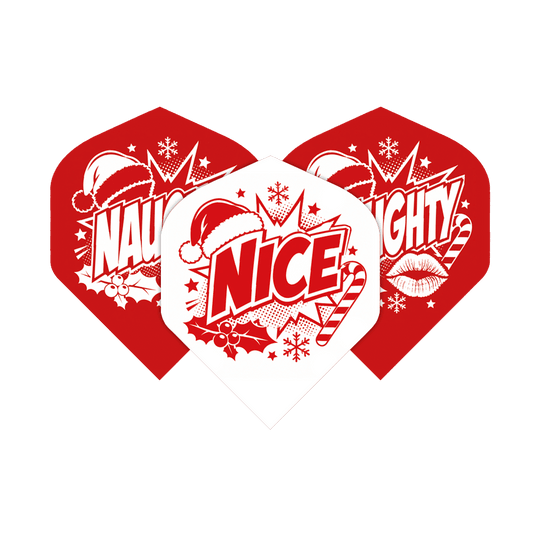 Standardní lety společnosti McDart Naughty Or Nice č. 2 Abgebildet ist das Produkt McDart Naughty Or Nice No2 Standard Flights. Es handelt sich um Dartflights in Standardgröße.