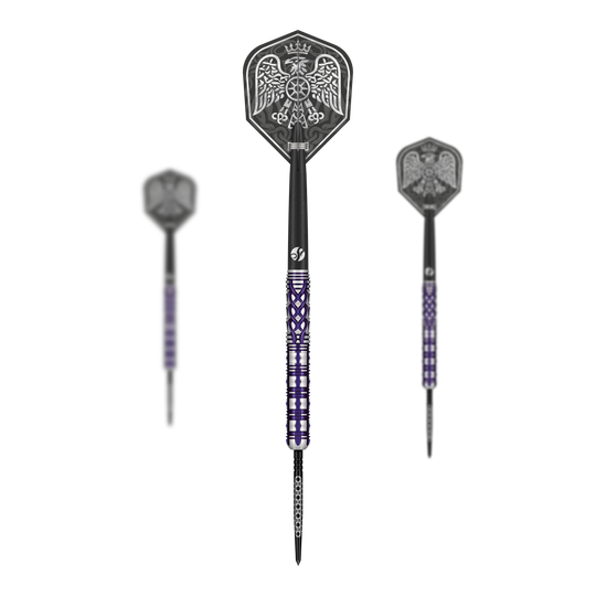 Šipky Shot Goths Visara Turbo Point ocelové - 23g Auf dem Bild sind die Shot Goths Visara Turbo Point Steeldarts - 23g als Set zu sehen. Sie eignen sich ideal für ambitionierte Steeldartspieler.